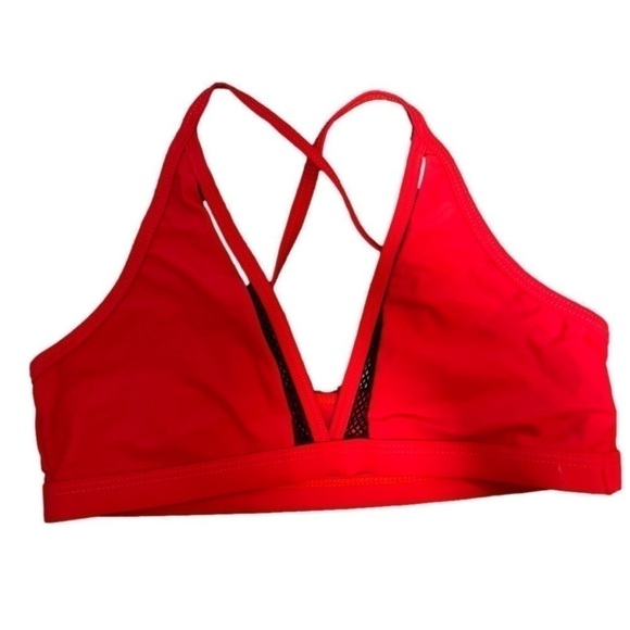 Other - Copy - NWOT Red Bikini Top with black mesh detail, size medium (3 for $17 sale)